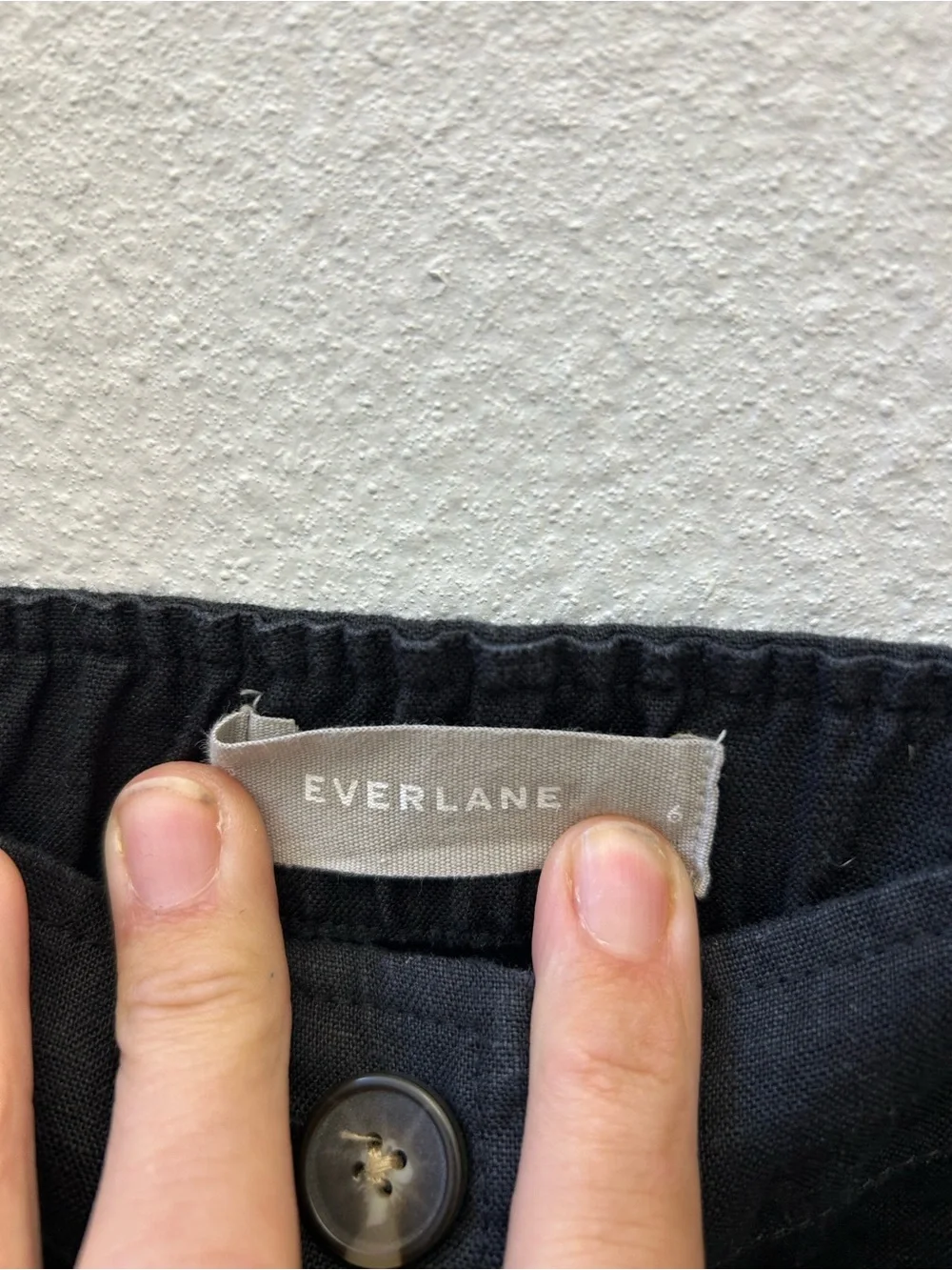 EVERLANE black linen overalls